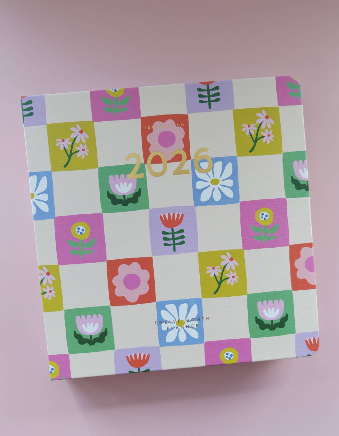 2026 Floral Checks Hardcover Planner
