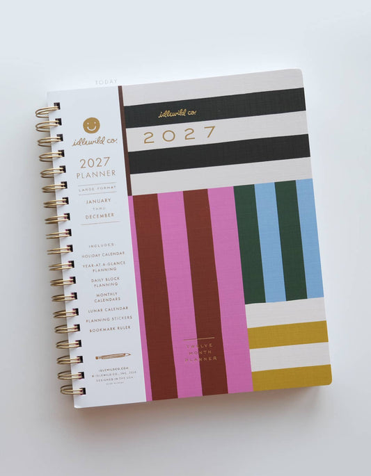 2027 Cabana Stripes Large Planner