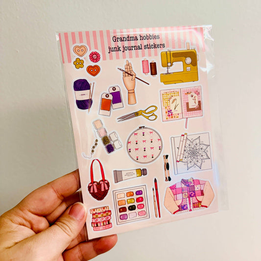 Junk Journal Stickers - Grandma Hobbies