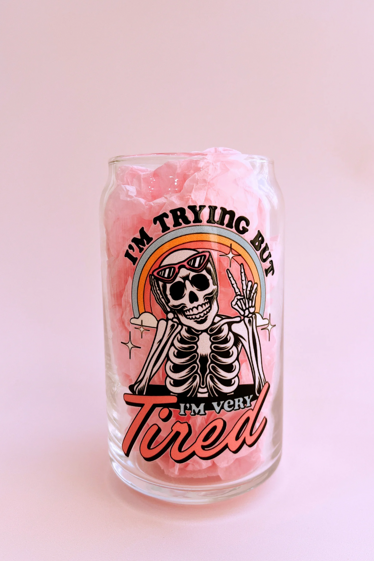 Dead Tired Glass Cup