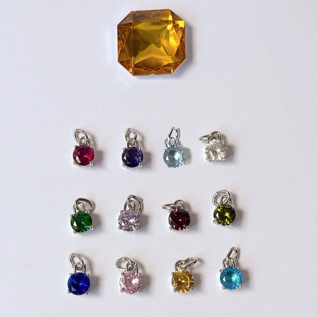 Silver Birthstone Charms
