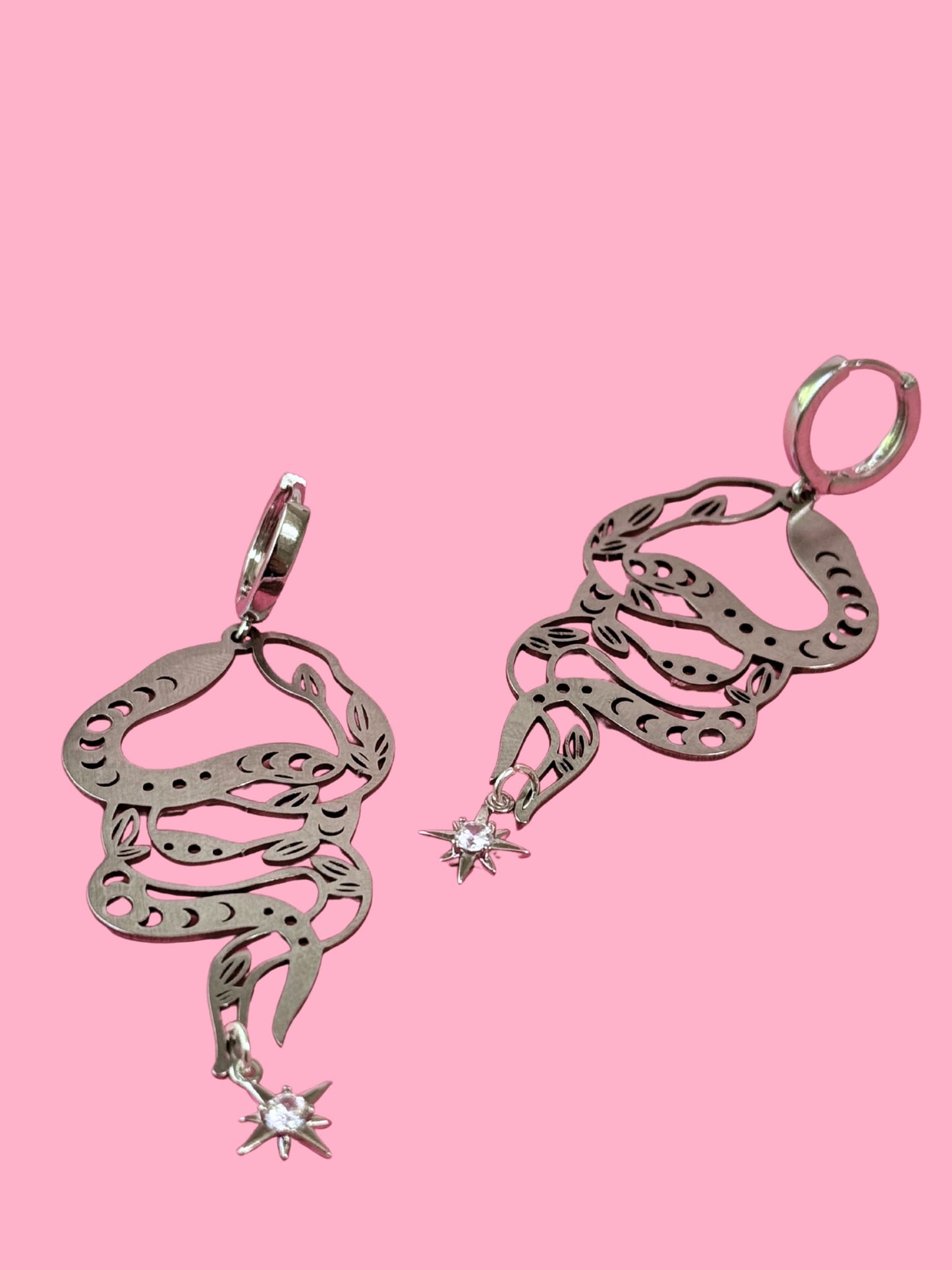Celestial Serpent Dangles (Brass + Silver)