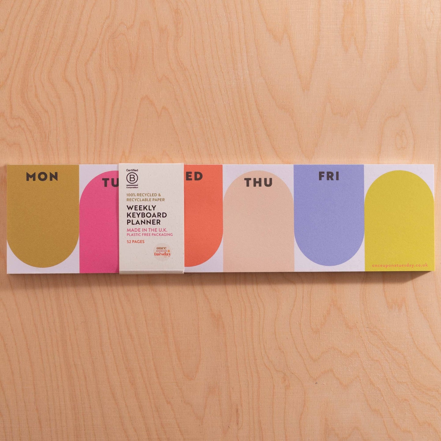 Keyboard Weekly Planner Pad - Bright Arches