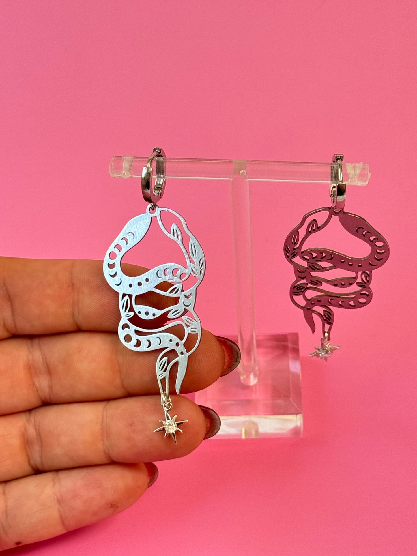 Celestial Serpent Dangles (Brass + Silver)