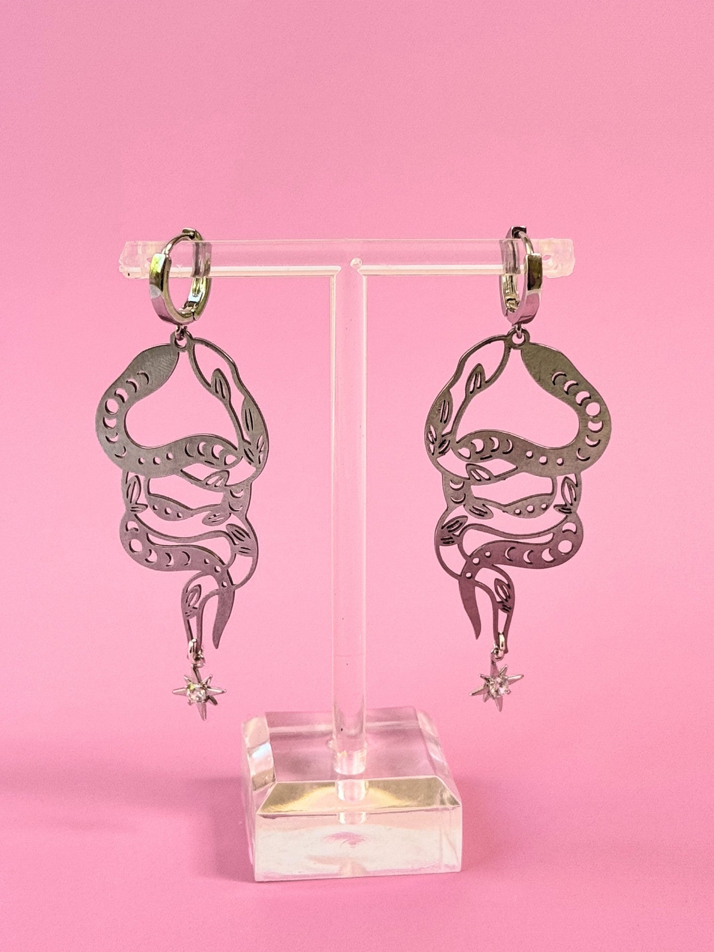 Celestial Serpent Dangles (Brass + Silver)