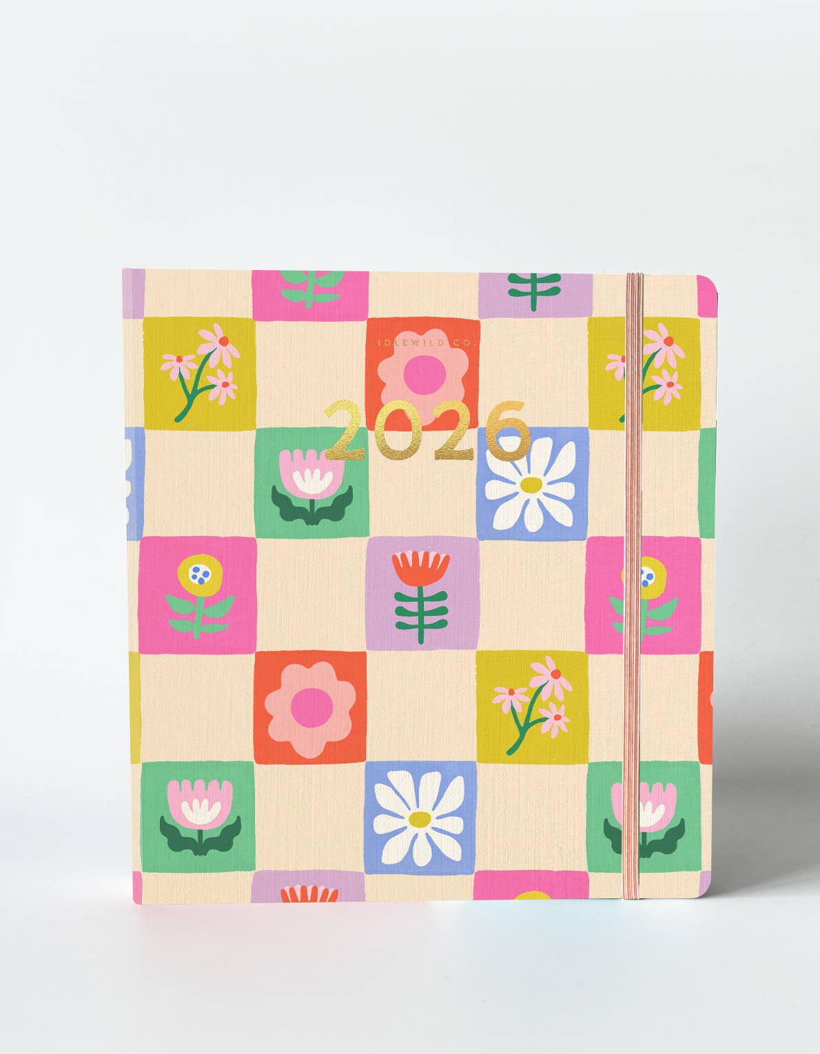 2026 Floral Checks Hardcover Planner