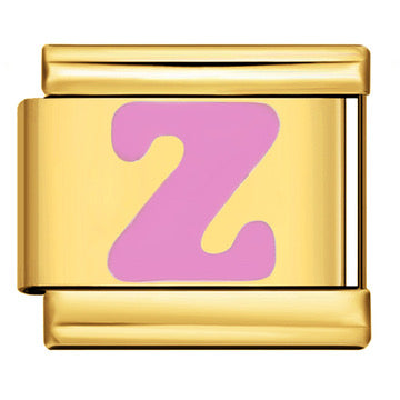 Gold Letter Italian Charm