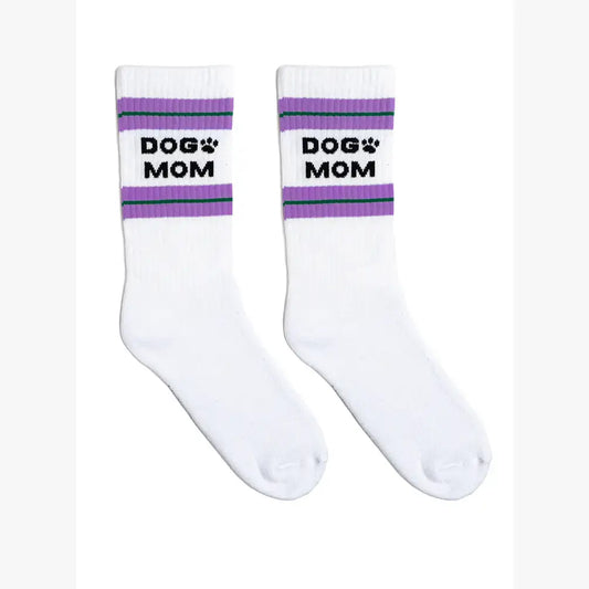 "Dog Mom" Classic Crew Socks