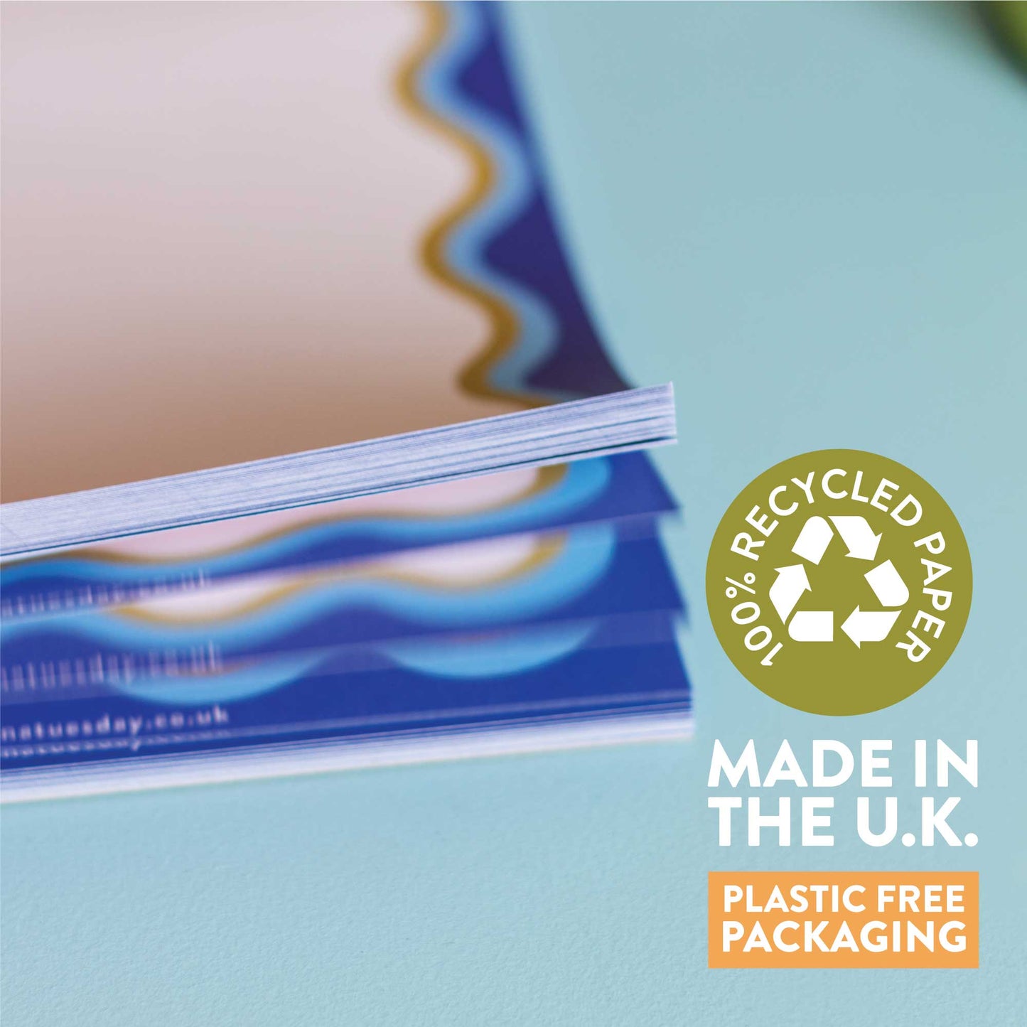 Blue Wavy Notepad