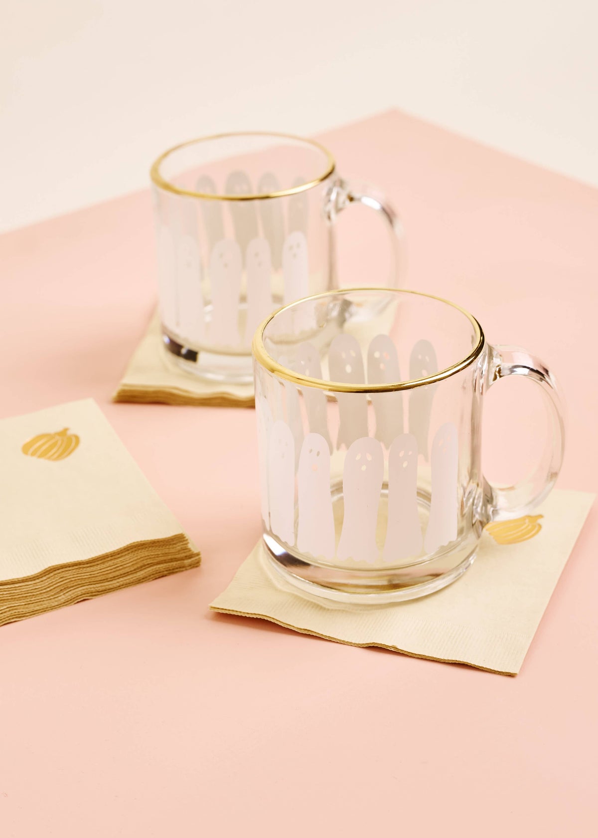Boo Gold Rimmed Glass Coffee Mug