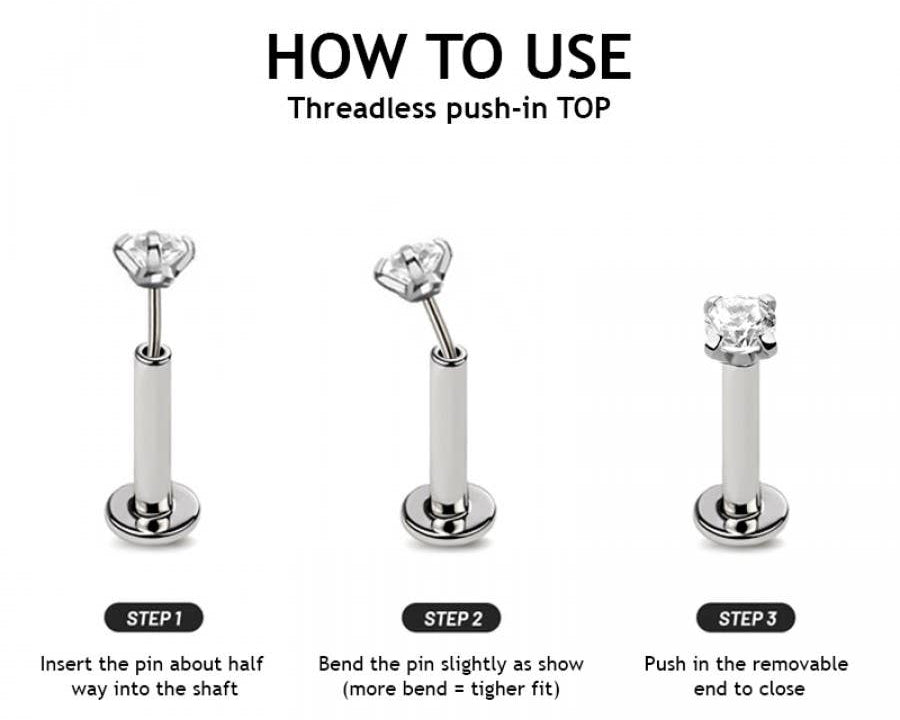 Tiny Snake Flat-Back Stud