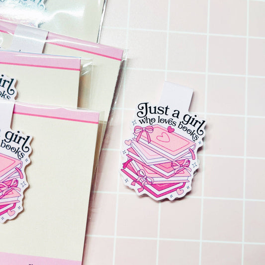Just A Girl Who Loves Books Magnetic Bookmark