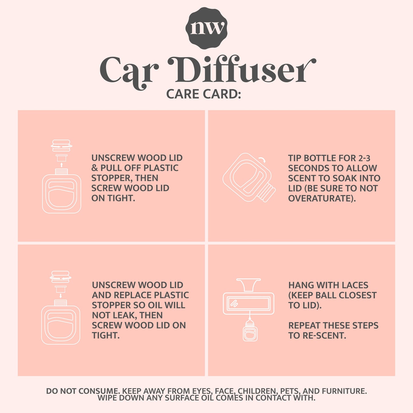 Scented Oil Car Hanger Diffusers | Core Collection