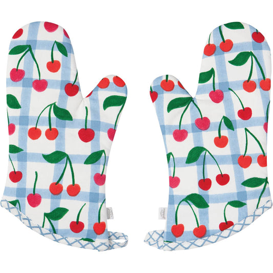 Very Cherry Oven Mitts - Set of 2