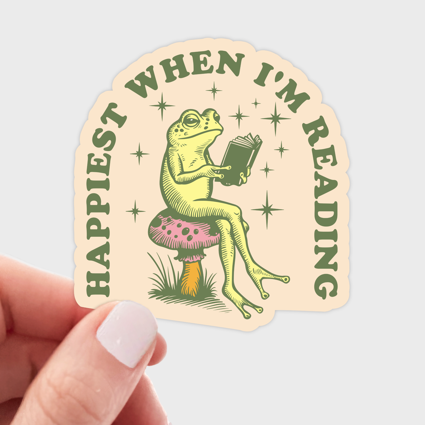Happiest When I'm Reading Sticker