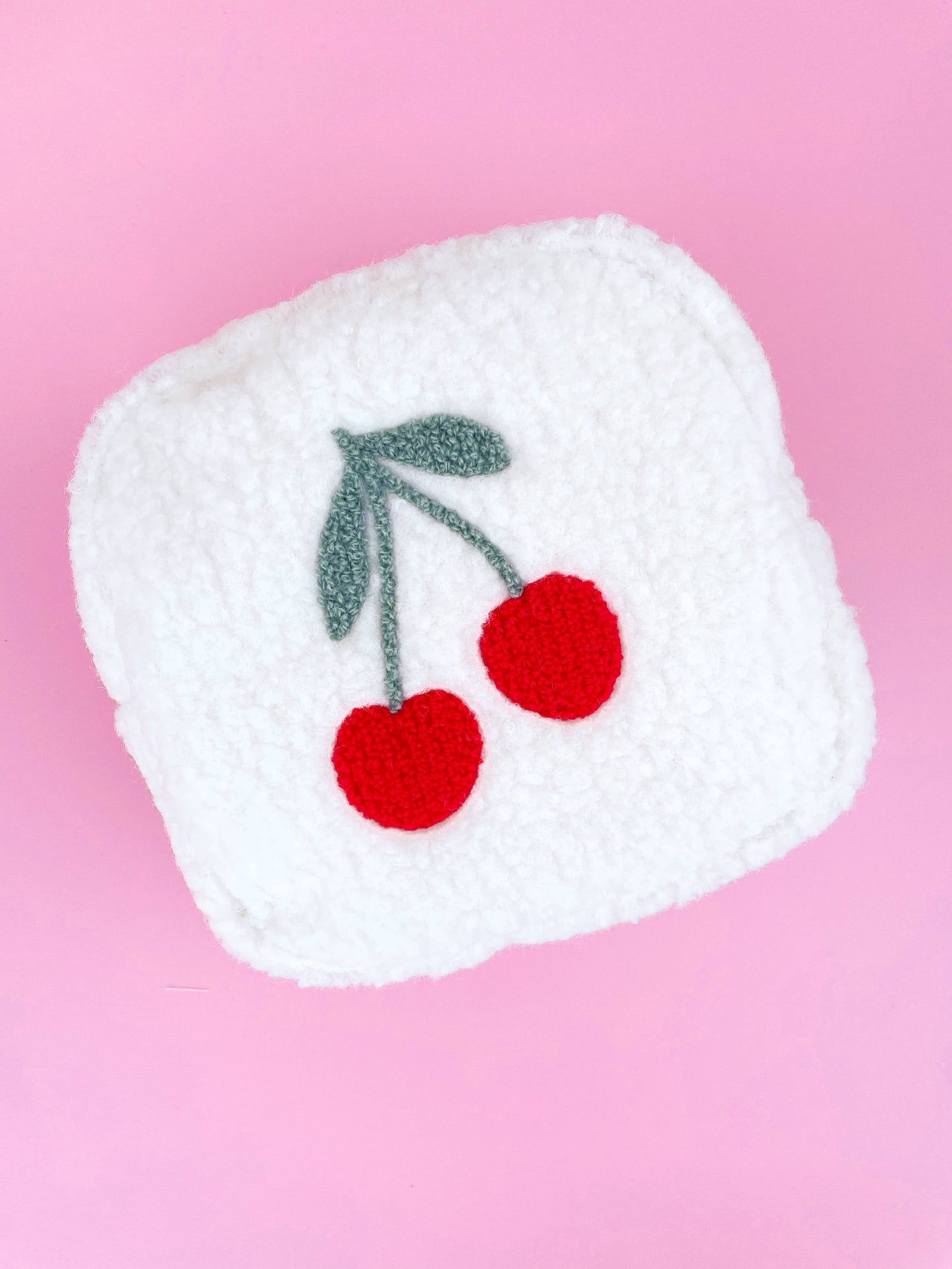 Cherry Teddy Cosmetic Zipper Bag