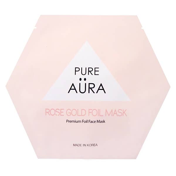 Luxury Rose Gold Metallic Foil Facial Sheet Mask