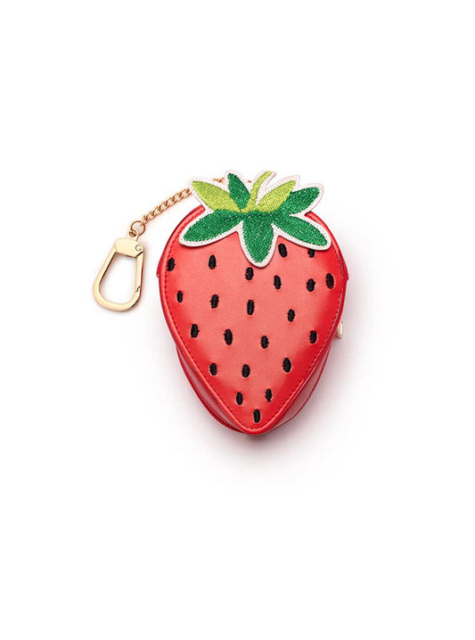Strawberry Bag Charm w/ Reusable Shopper Bag