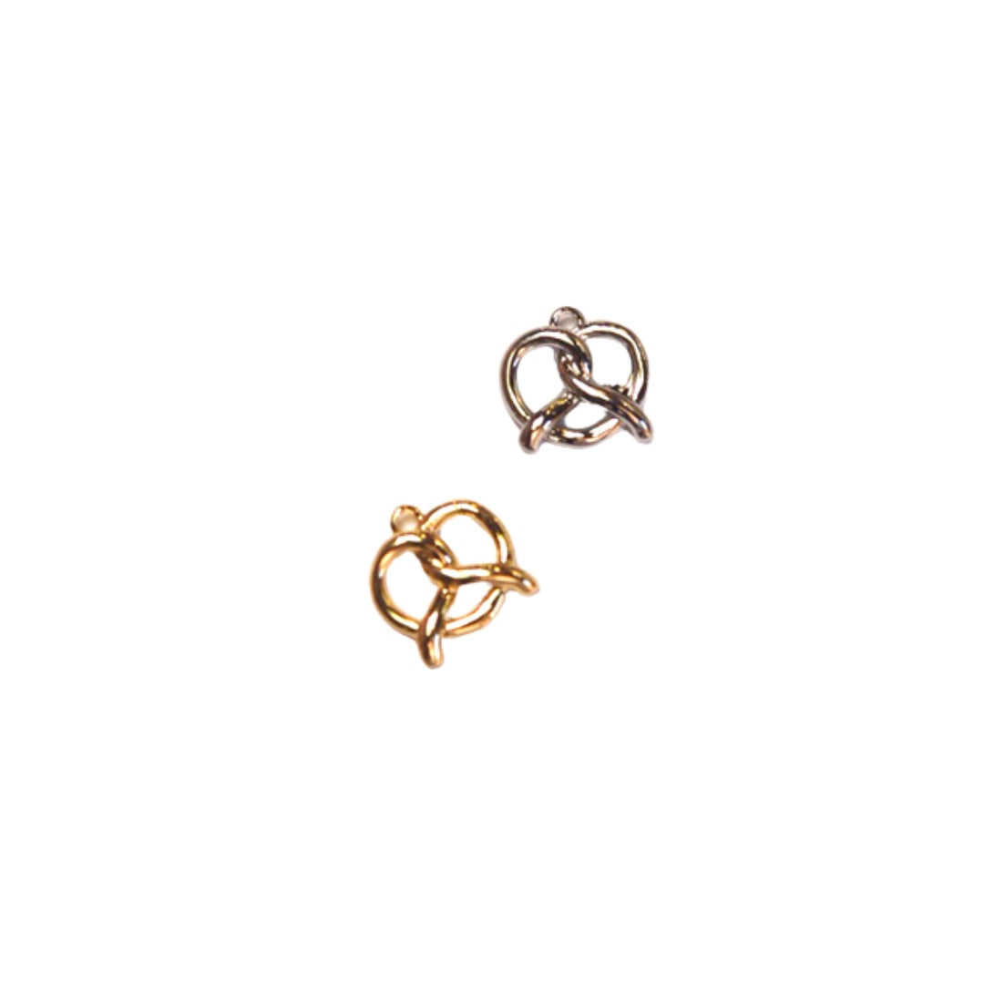 Pretzel Charm (Gold + Silver)