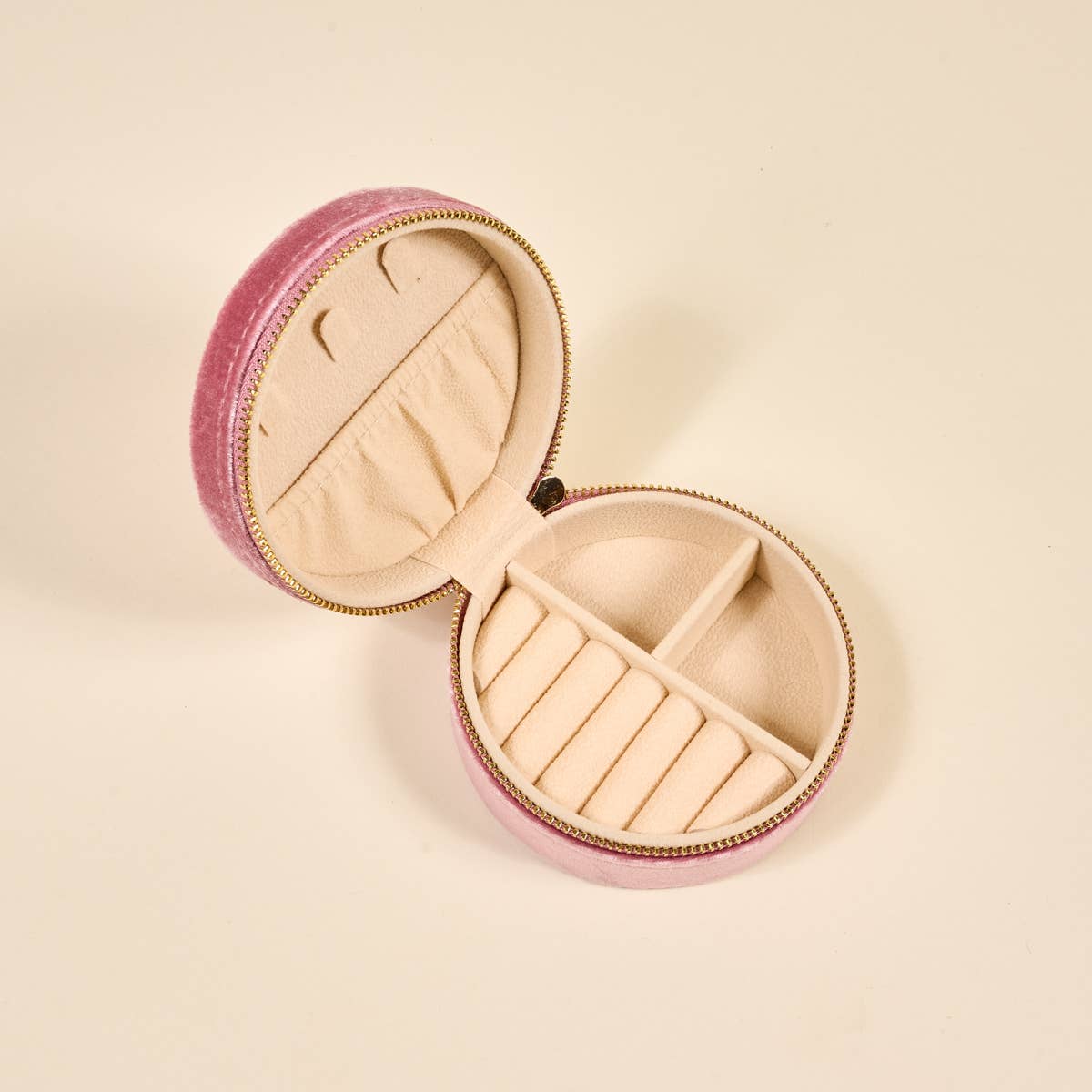 Pink Petals Velvet Jewelry Case
