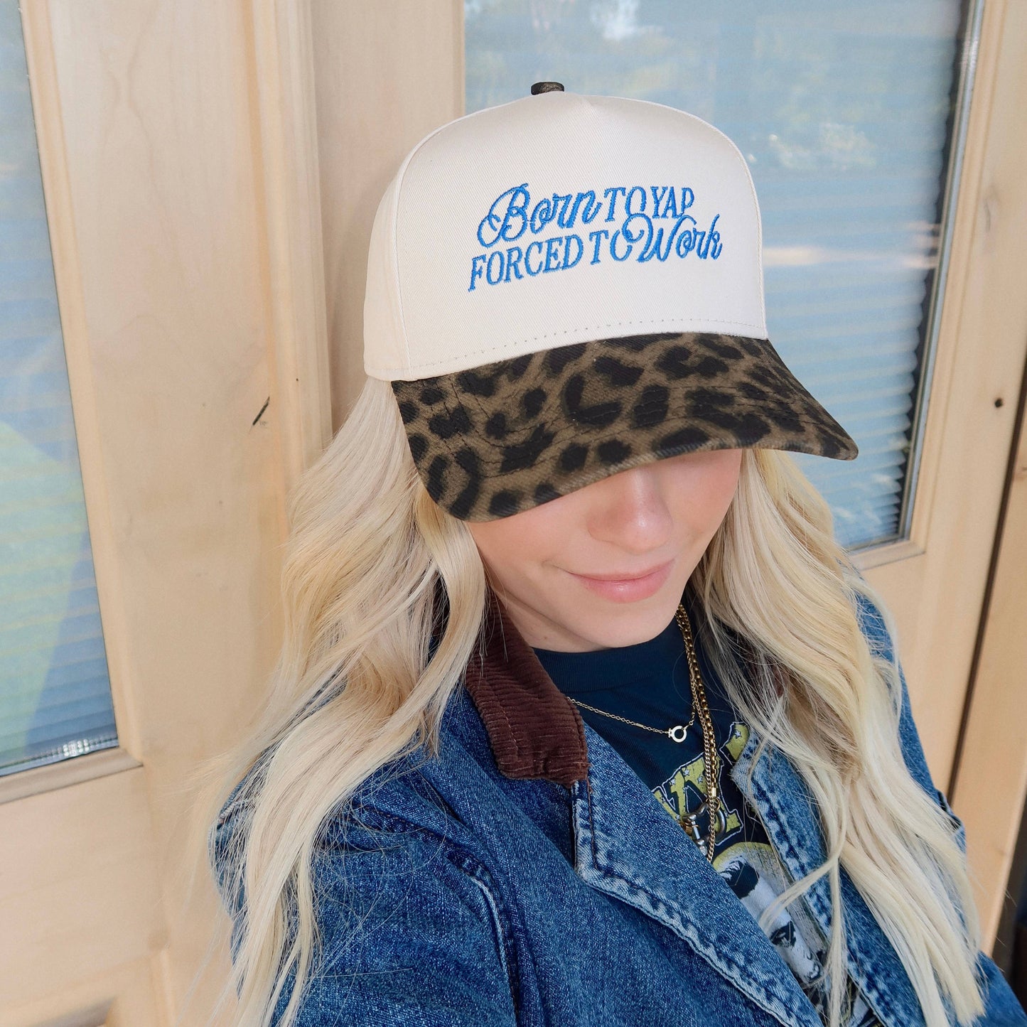 Born To Yap Forced To Work Embroidered Hat