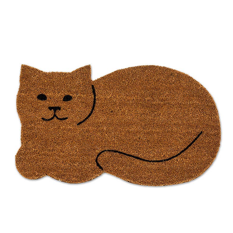 Resting Cat Shaped Doormat