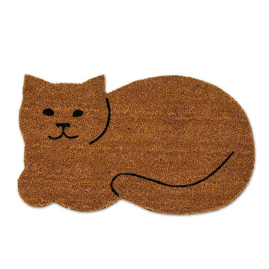 Resting Cat Shaped Doormat