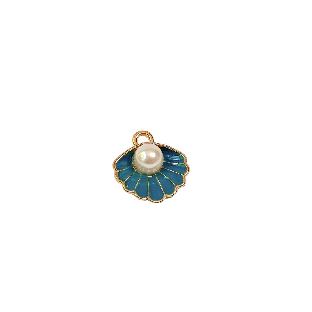 Seashell + Pearl Charm