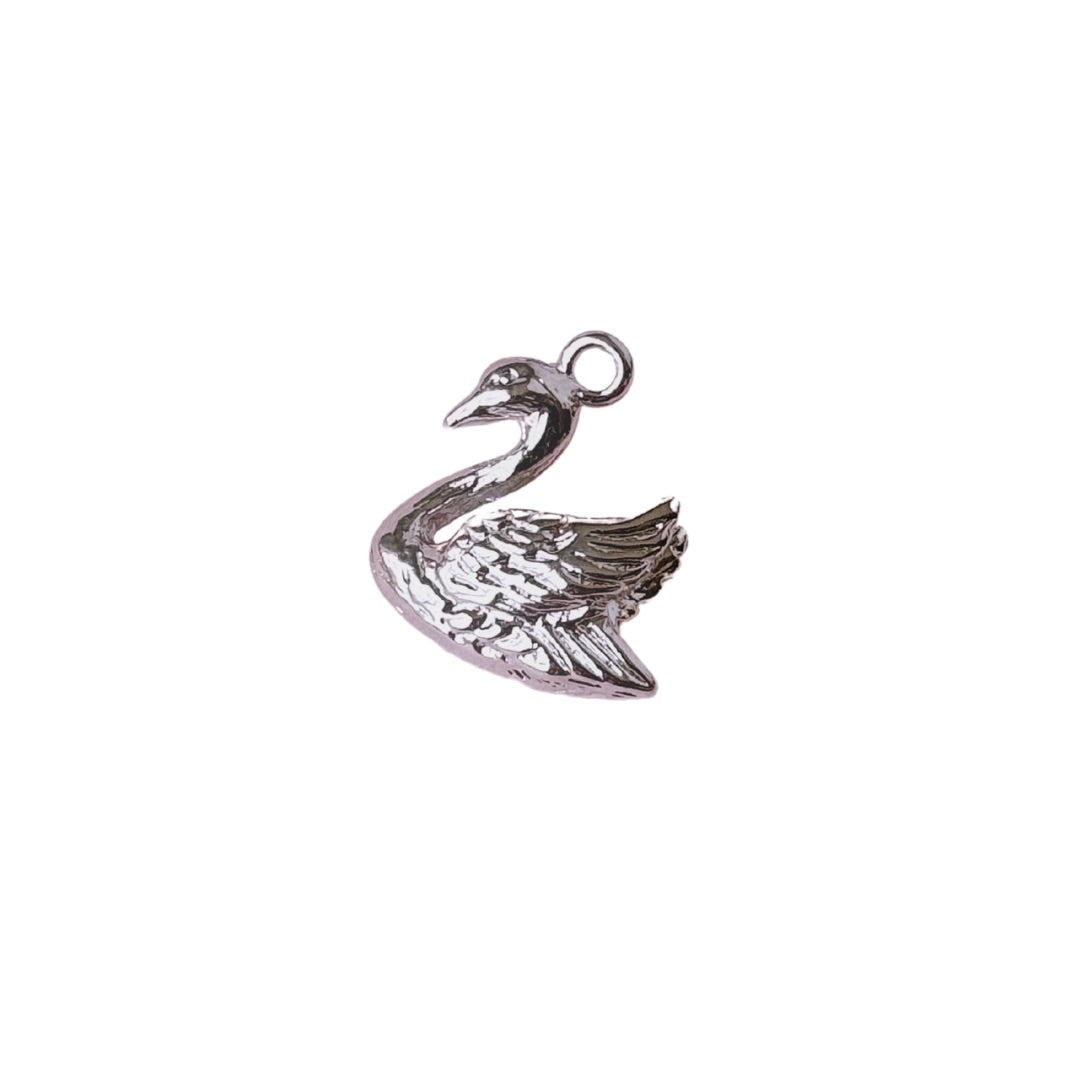 Swan Charm (Gold + Silver)