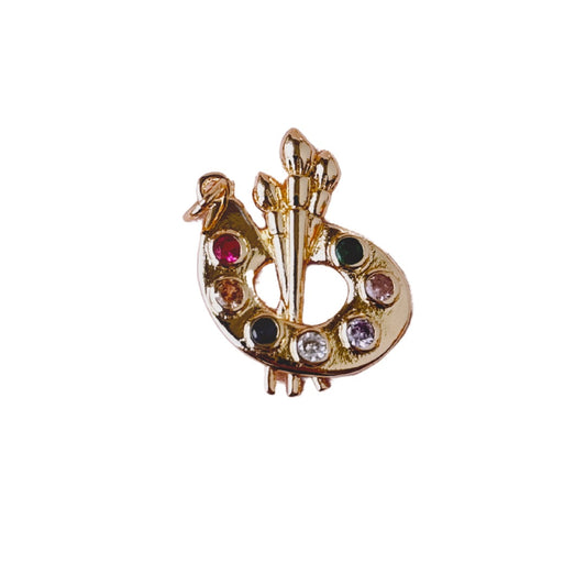 Artist Paint Palette Charm (Gold + Silver)