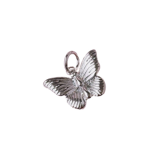 3D Silver Butterfly Charm