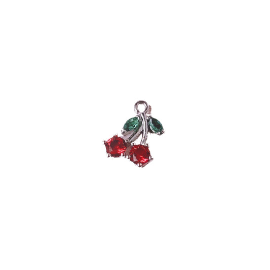 Baby Cherries Silver Charm