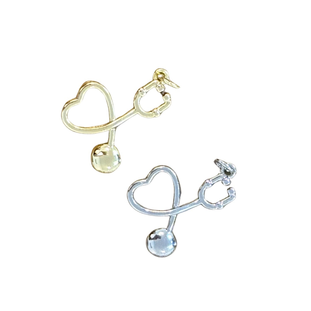 Stethoscope Charm (Gold + Silver)