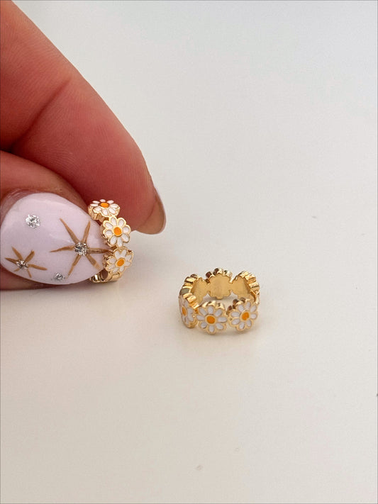 Daisy Hoops (Gold + Silver)