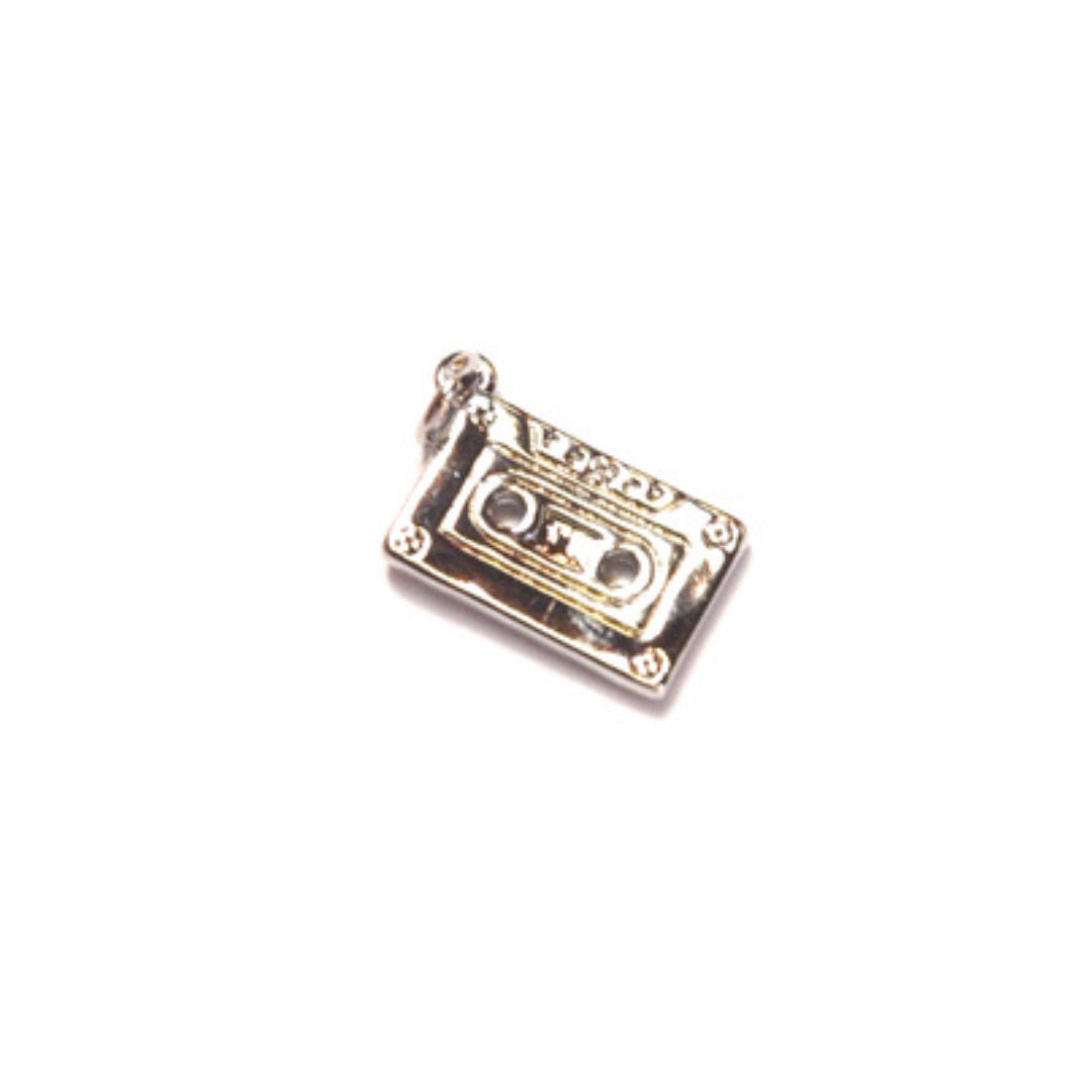 Cassette Charm (Gold + Silver)