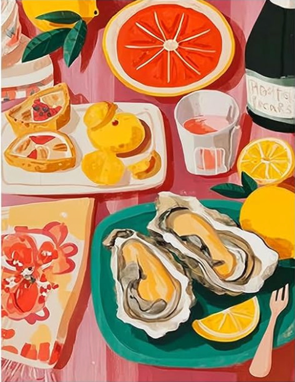 Oyster Dinner Diamond Painting Art Kit