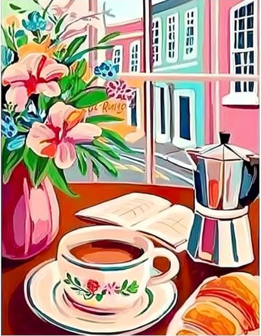 Morning Coffee Diamond Painting Art Kit
