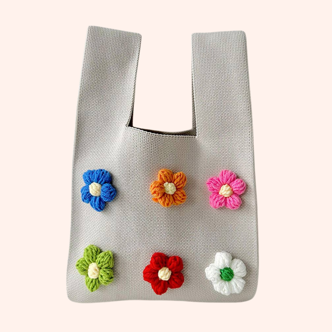 3D Flower Applique Mini Handbag
