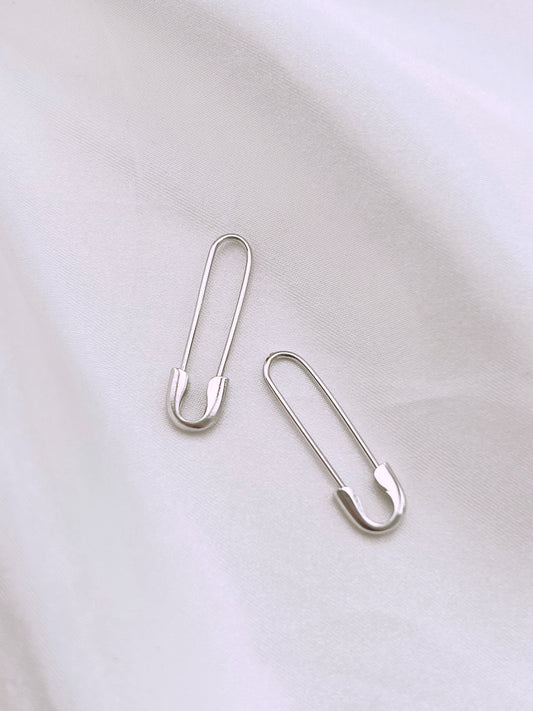 Safety Pin Earrings (Gold + Silver)