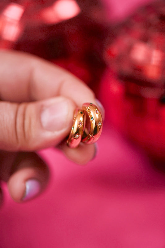 Gemstoned Hoops