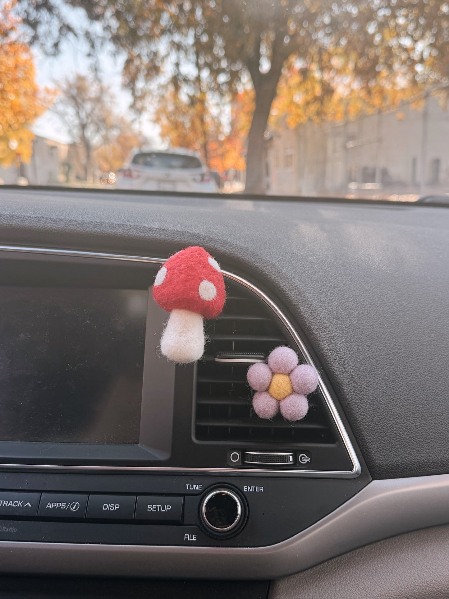 Felt Mushroom Car Vent Clip
