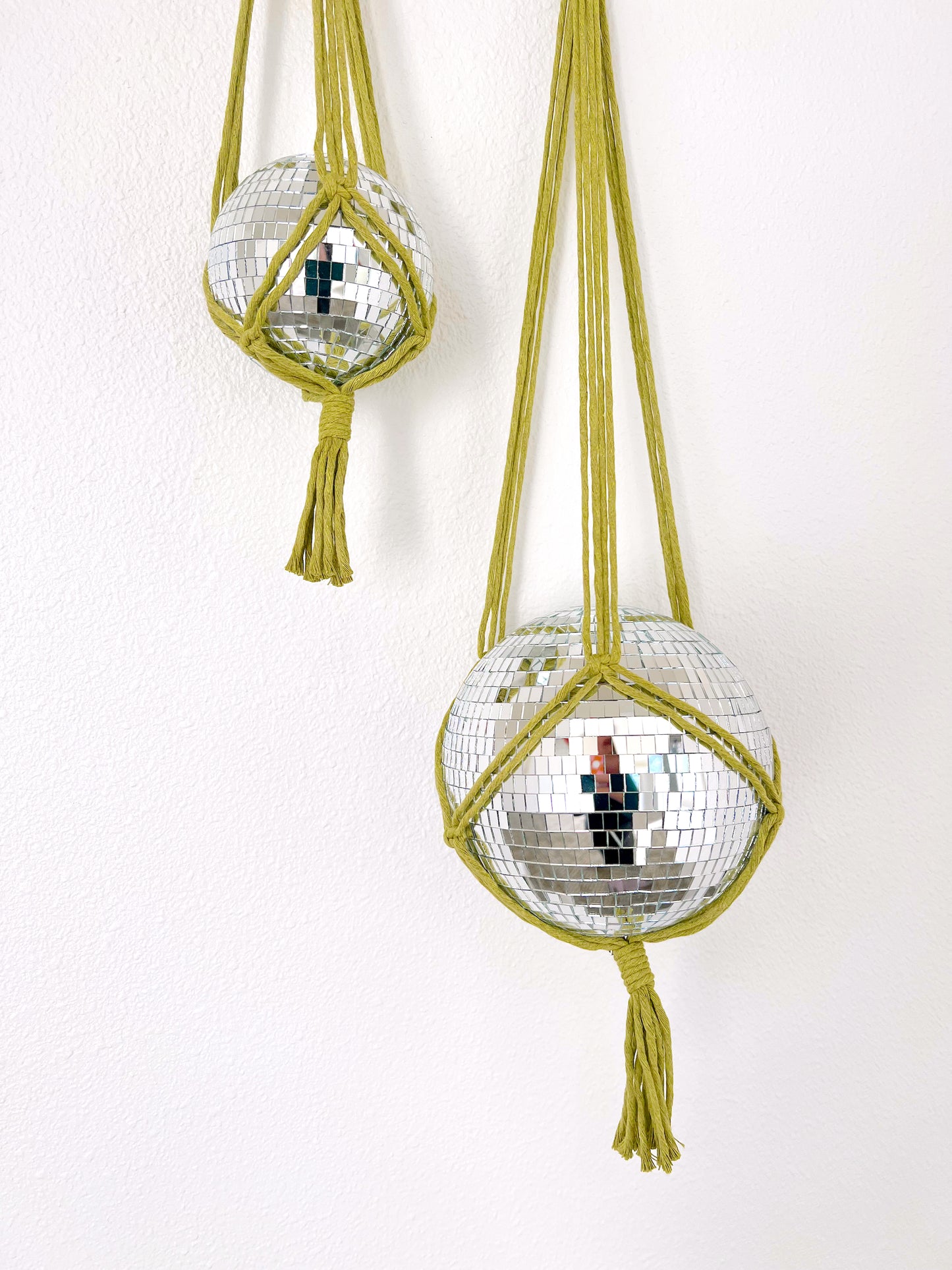 Disco Ball Hangers - Chartreuse