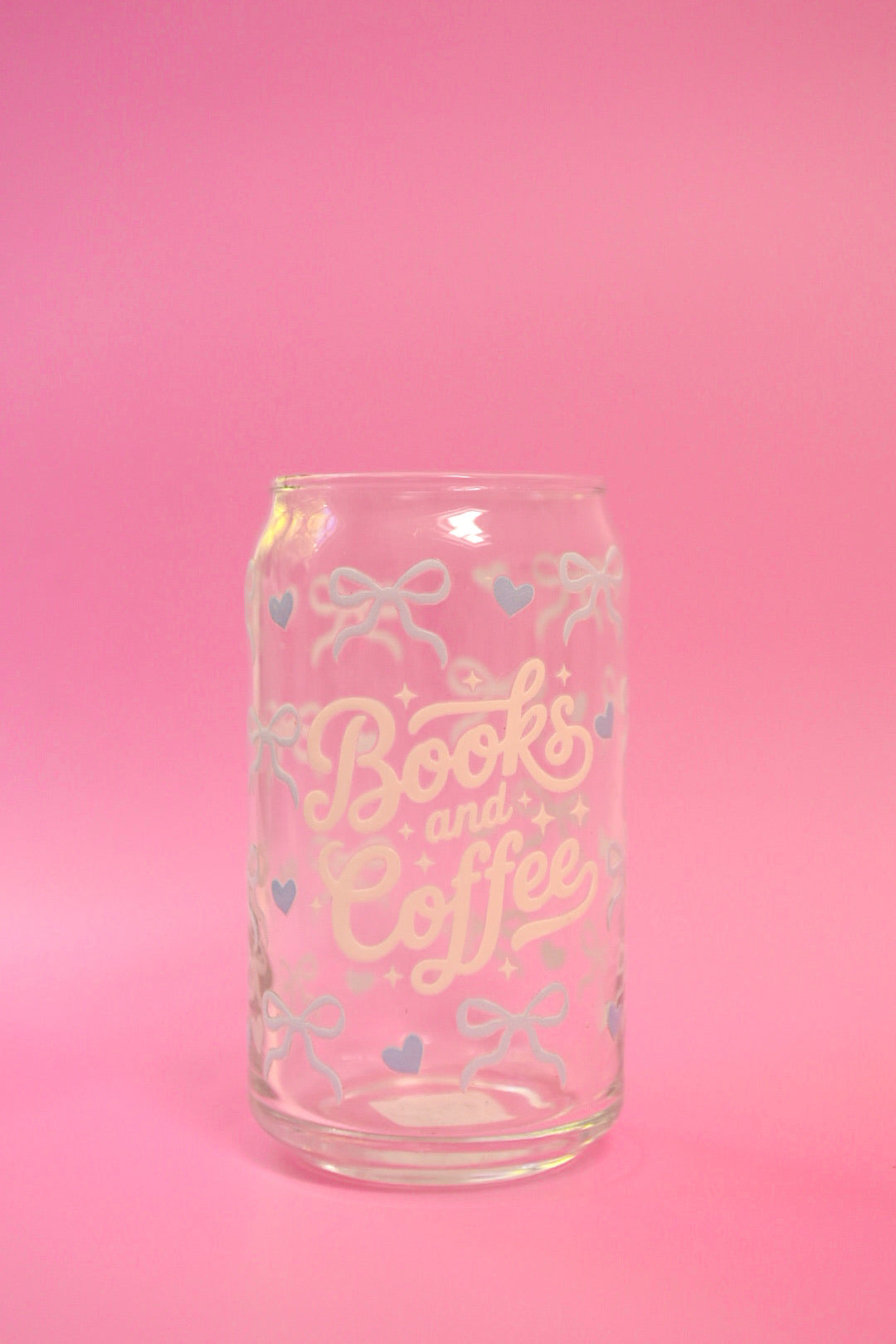 Books & Coffee Glass Cup