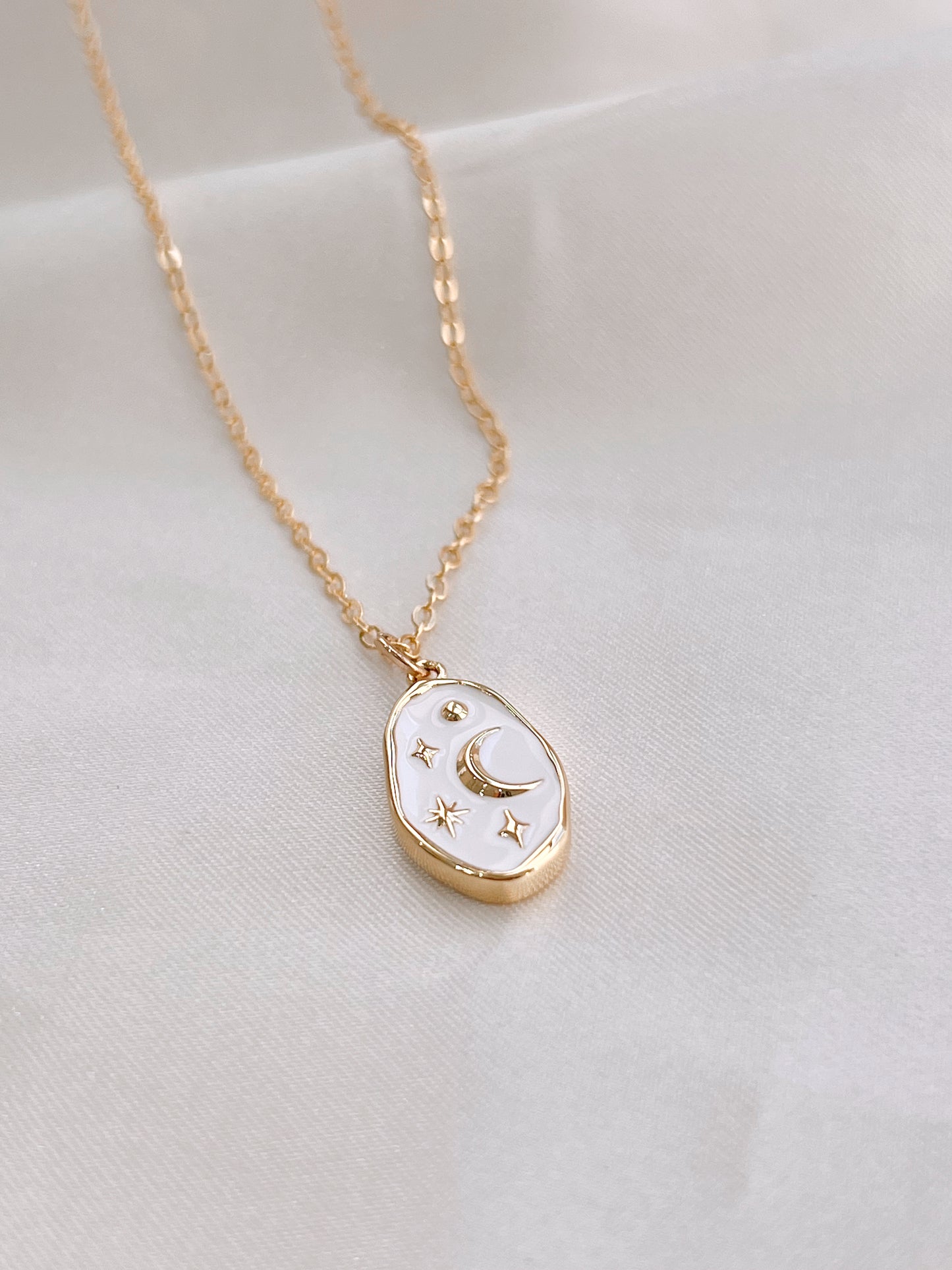New Moon Gold-Plated Pendant Necklace