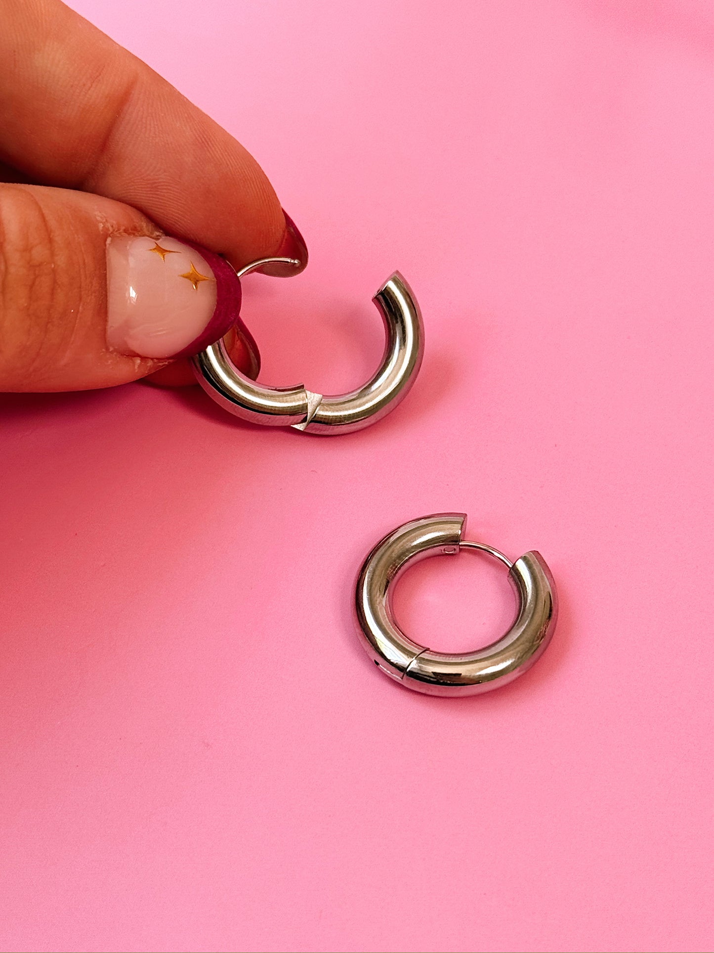 Silver Lavish Hoops