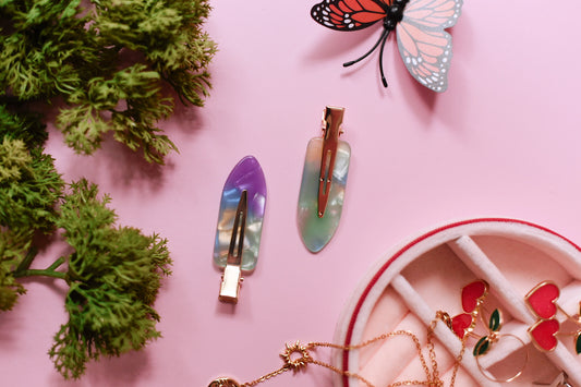 Iridescent Creaseless Hair Clip Set