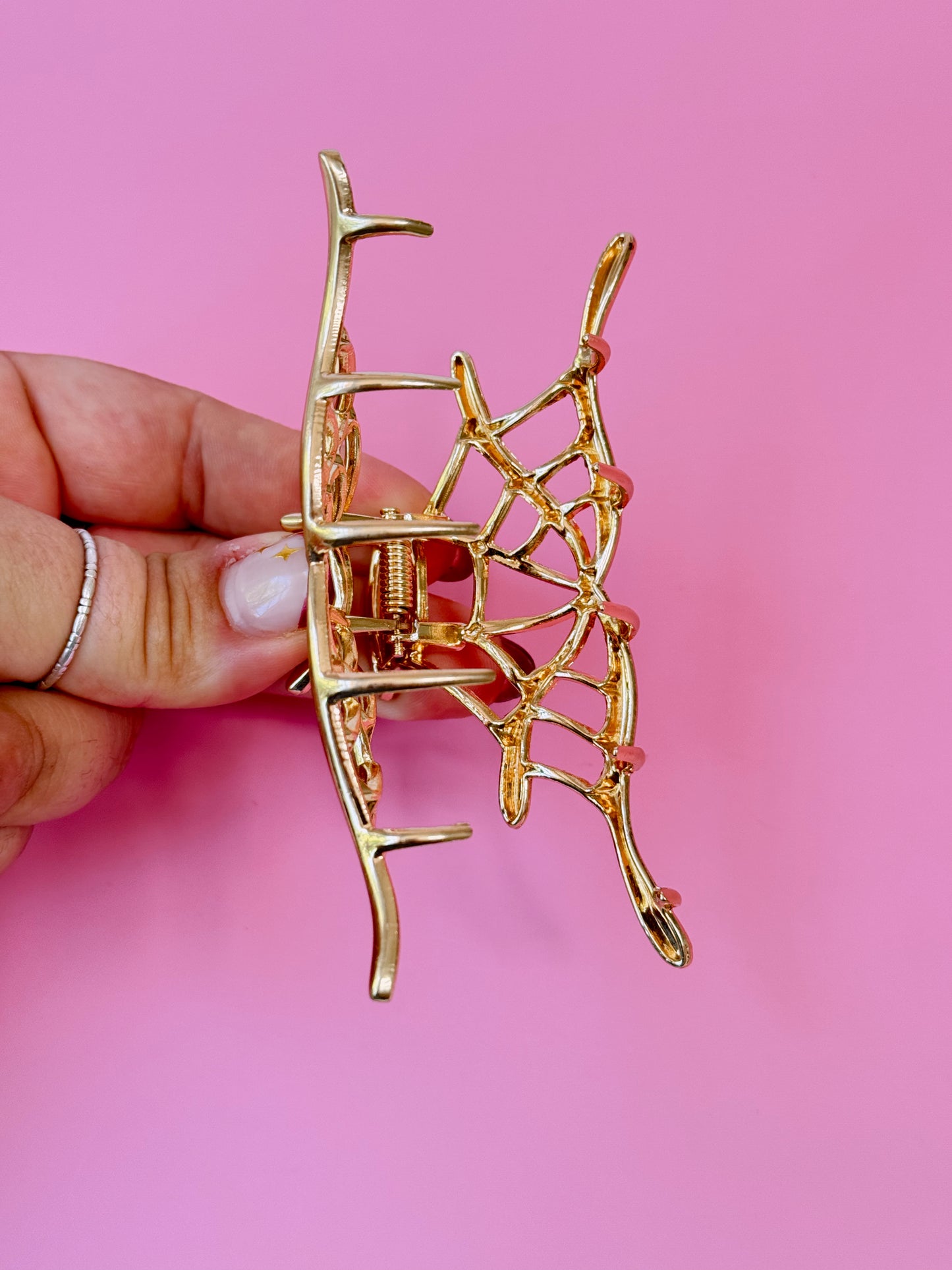 Spiderweb Metal Hair Claw