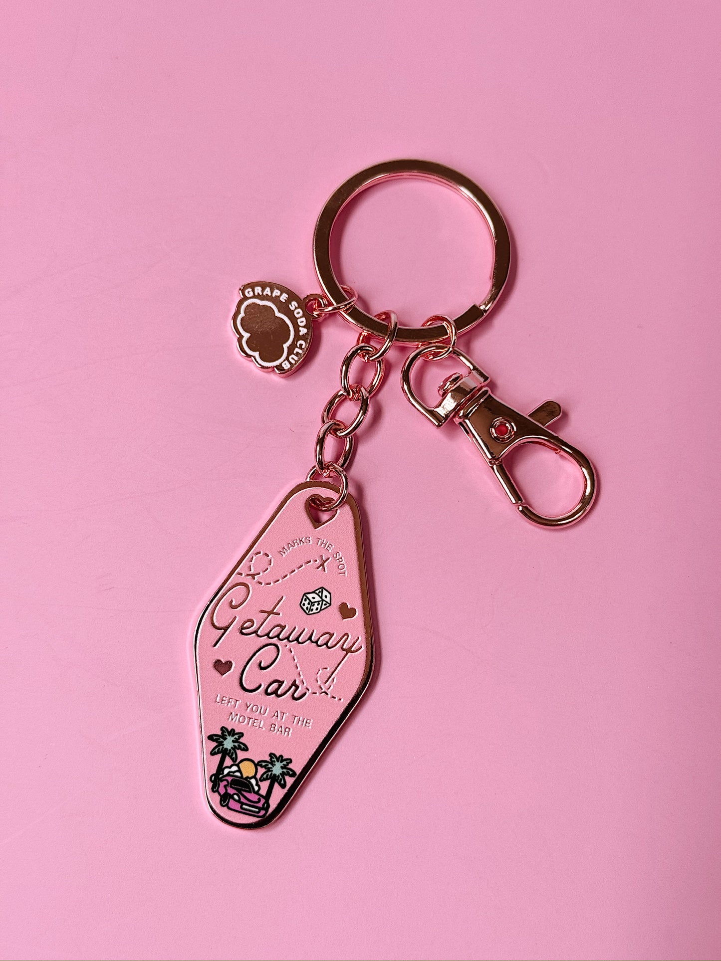 Getaway Car Rose Gold Keychain