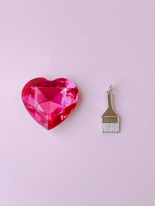 Silver Paintbrush Charm