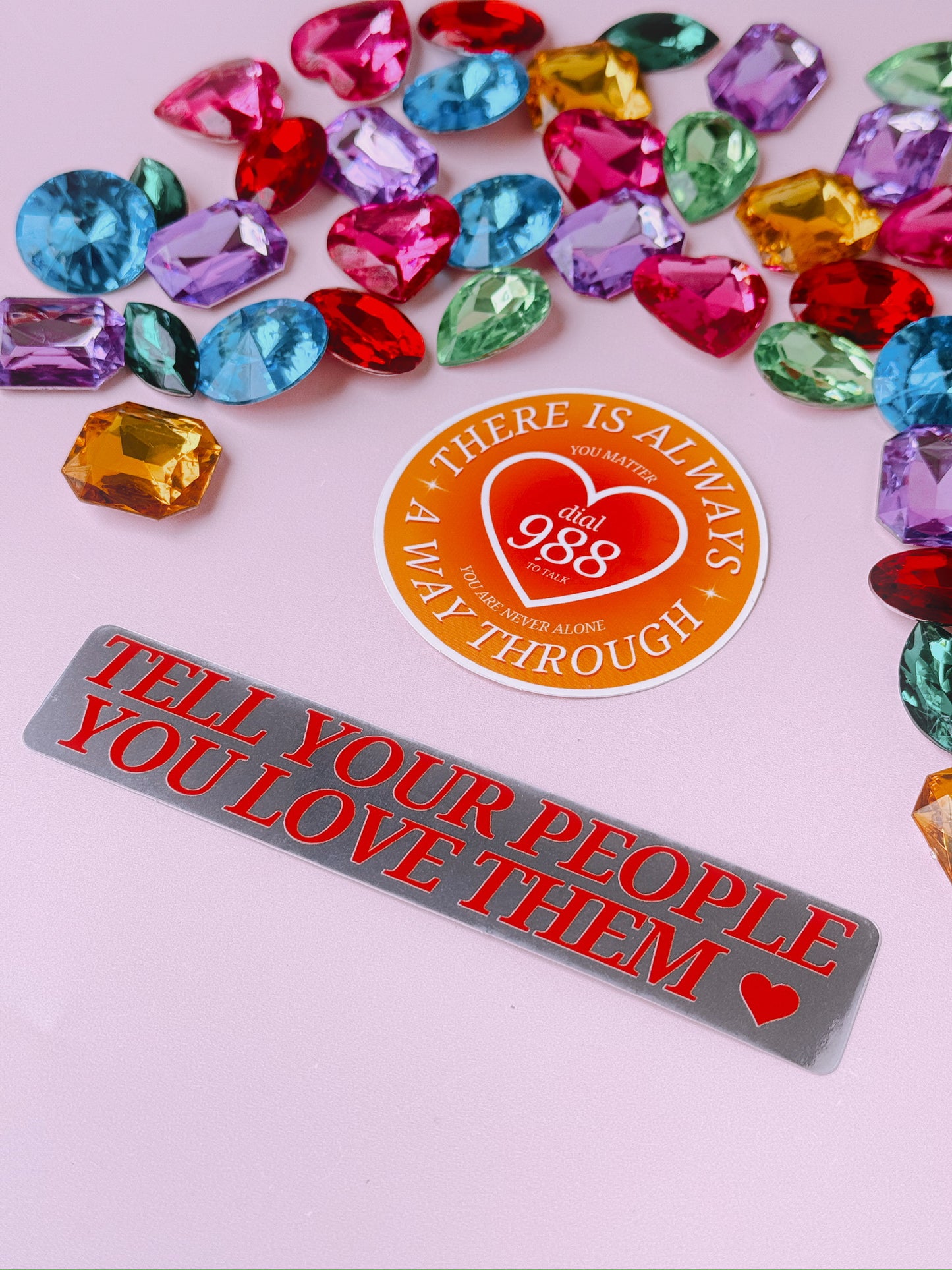 Tell Your People You Love Them Mirror Sticker